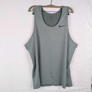 Nike Dri-FIT Women’s Tank – XXL Tall Heather Green Sleeveless Workout Top